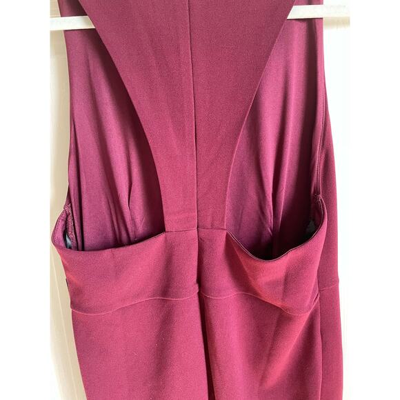 Lulus Rhythm of the Night Racerback Dress Burgundy NWT Size L Sleeveless Bodycon - Picture 7 of 9
